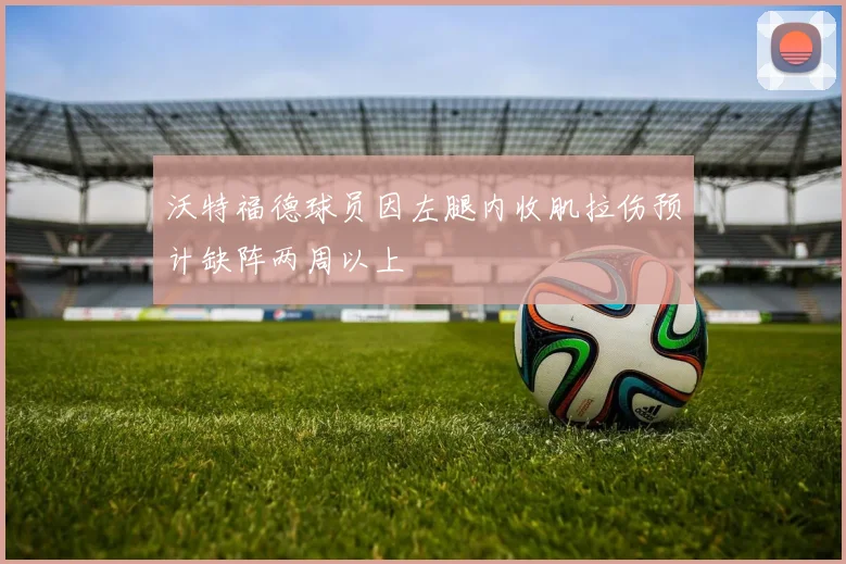 沃特福德球员因左腿内收肌拉伤预计缺阵两周以上